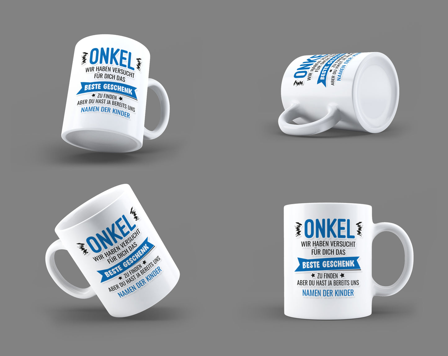 Onkel Tasse - Wir haben versucht das beste Geschenk zu finden - Personalisiert mit Namen - Fulima
