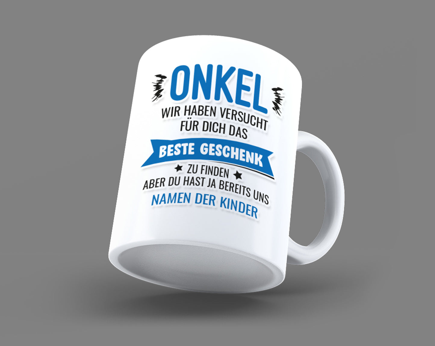 Onkel Tasse - Wir haben versucht das beste Geschenk zu finden - Personalisiert mit Namen - Fulima