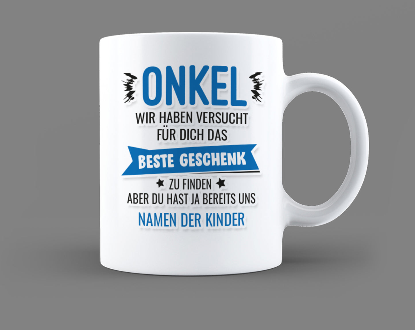 Onkel Tasse - Wir haben versucht das beste Geschenk zu finden - Personalisiert mit Namen - Fulima