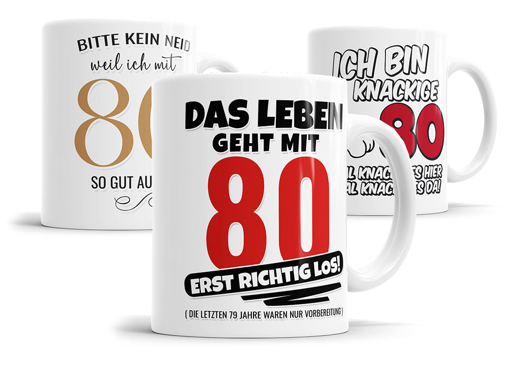 Tassen zum 80. Geburtstag – Personalisierte und Lustige Geschenkideen