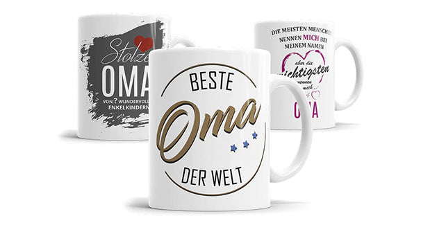 Bedruckte Oma Tassen | Personalsiertes Geschenk für Oma | FULiMA®