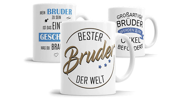 Bedruckte Bruder Tassen | Geschenkidee für Bruder | FULiMA®