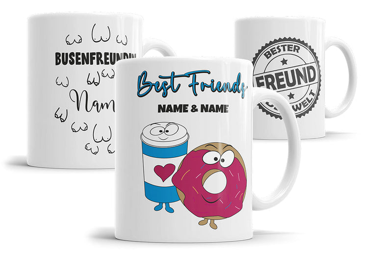 Bedruckte Freunde Tassen | Geschenkidee für Freundinnen | FULiMA®