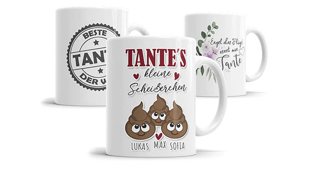 Bedruckte Tante Tassen | Personalsiertes Geschenk für Tante | FULiMA®