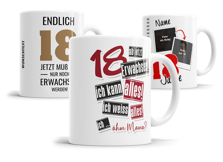Tassen zum 18. Geburtstag – Personalisierte und Lustige Geschenkideen