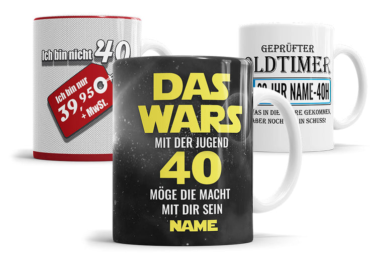 Tassen zum 40. Geburtstag – Personalisierte und Lustige Geschenkideen