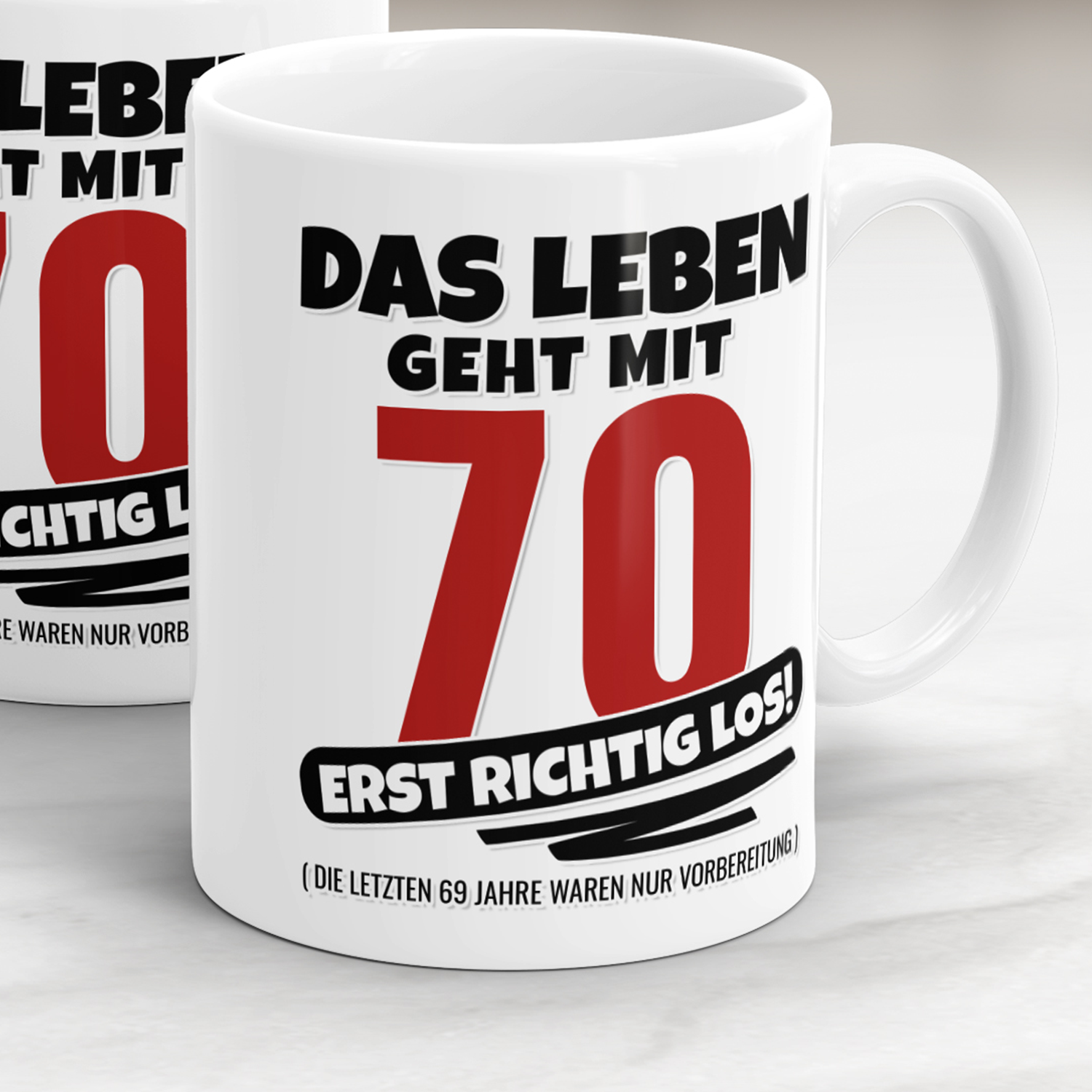 Tassen zum 70. Geburtstag – Personalisierte und Lustige Geschenkideen