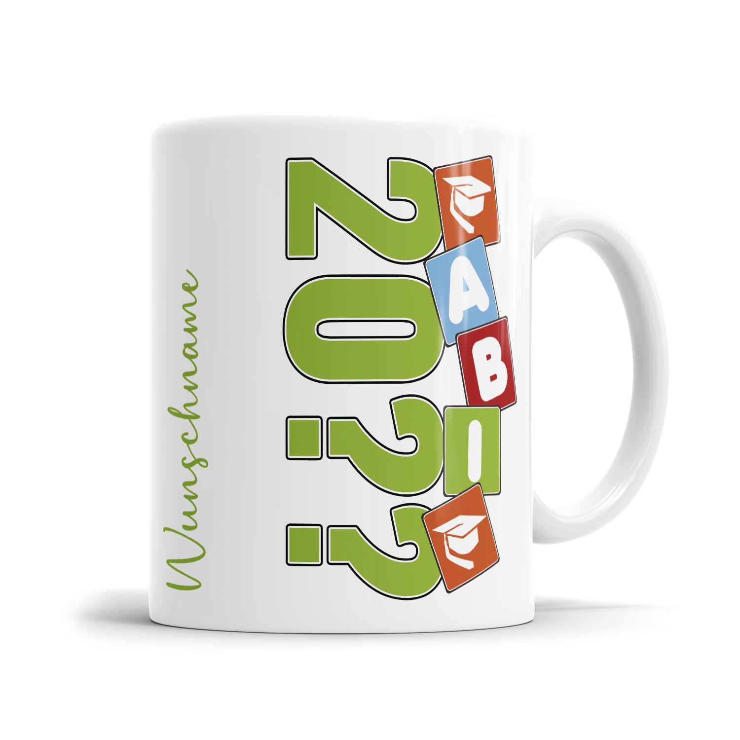 Abi Bauklötze mit Namen und Jahr - Abitur Abschluss Tasse - Fulima