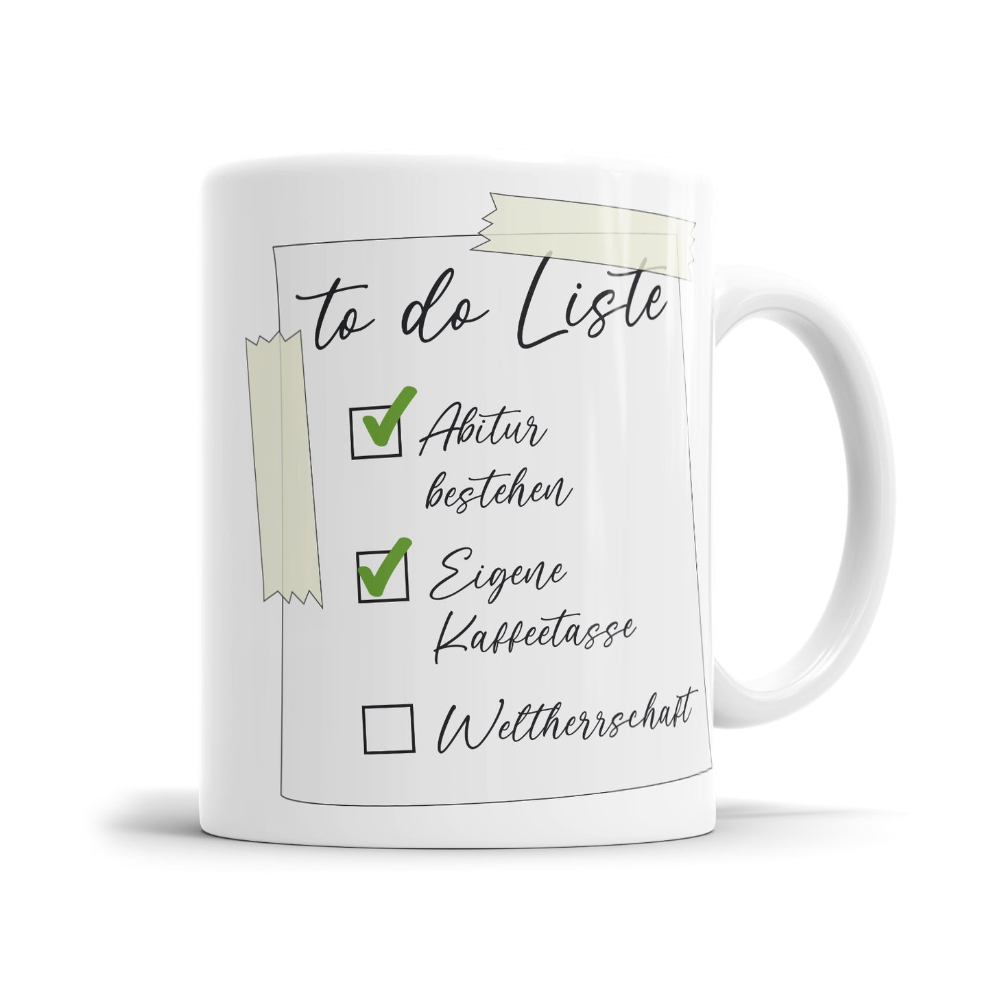 To do Liste Abitur bestehen Weltherrschaft - Abitur Abschluss Tasse