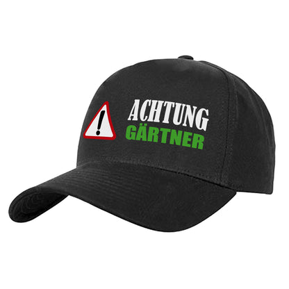 Achtung Gärtner - Cap Schwarz - Fulima
