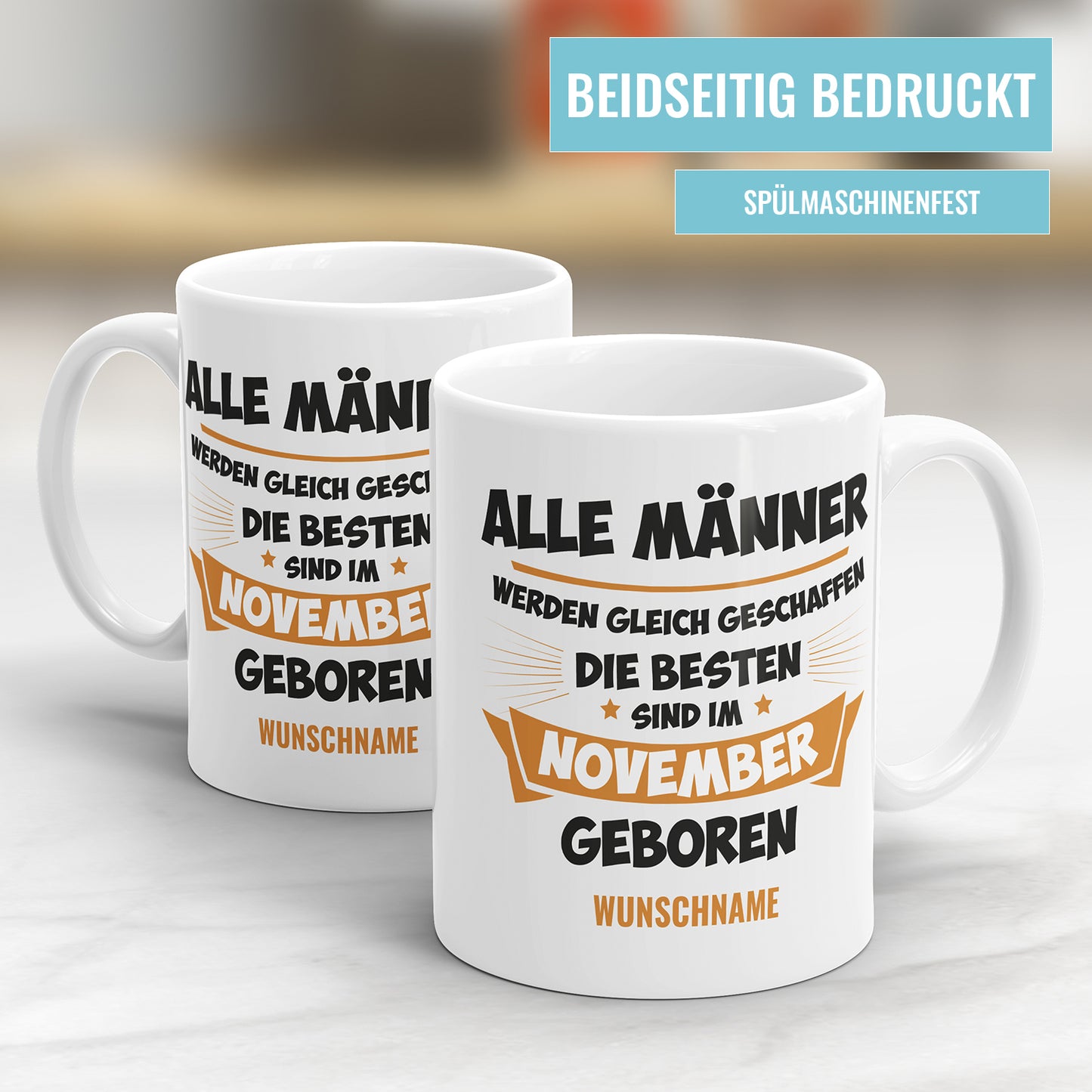 Alle Männer werden gleich geschaffen die besten November Geburtstag Tasse