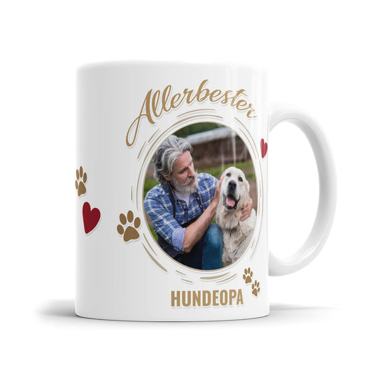 Allerbester Hundeopa personalisiert mit Foto - Opa Tasse