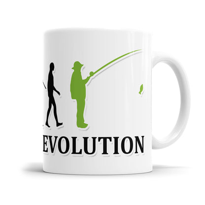 Angler Evolution Tasse - Geschenkidee für Angler