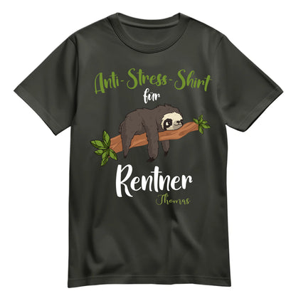 Rentner T Shirt - Anti Stress Shirt für Rentner - Personalisiert mit Namen - Rente Geschenk Khaki - FULiMA®