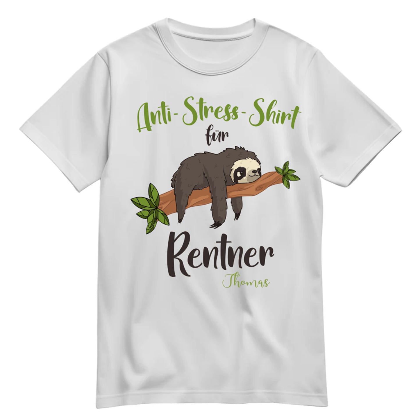 Rentner T Shirt - Anti Stress Shirt für Rentner - Personalisiert mit Namen - Rente Geschenk Weiß - FULiMA®
