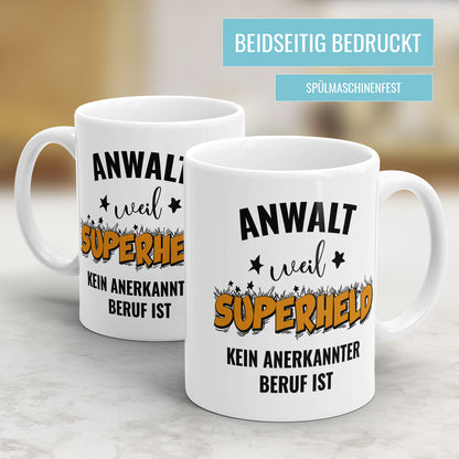 Anwalt weil Superheld kein anerkannter Beruf ist Anwalt Tasse - Fulima