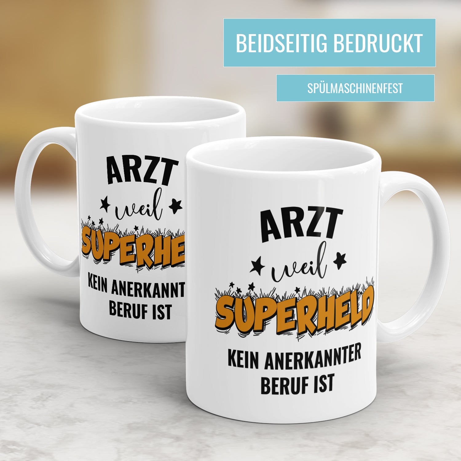 Artzt weil Superheld kein anerkannter Beruf ist Ärtze Tasse - Fulima