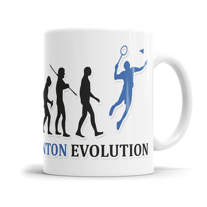 Badminton Evolution Tasse - Geschenkidee für Badmintonspieler