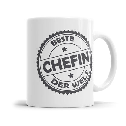 Beste Chefin der Welt Stempel Design - Beste Chefin Tasse - Fulima