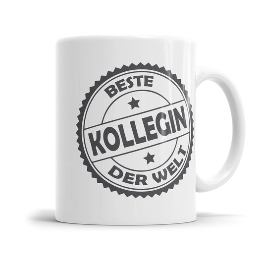 Beste Kollegin der Welt Stempel Design - Beste Kollegin Tasse - Fulima