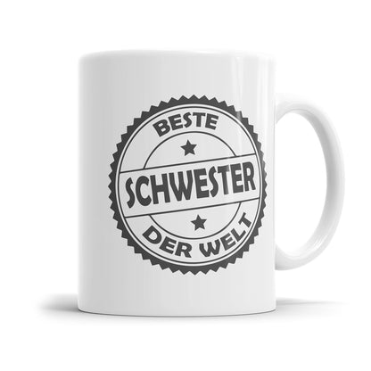 Beste Schwester der Welt Tasse Stempel Design Schwester Tasse Fulima