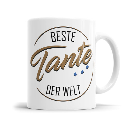 Beste Tante der Welt Sterne Kreis Tante Tasse Fulima