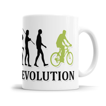 Biker Evolution Tasse - Geschenkidee für Fahrradfahrer