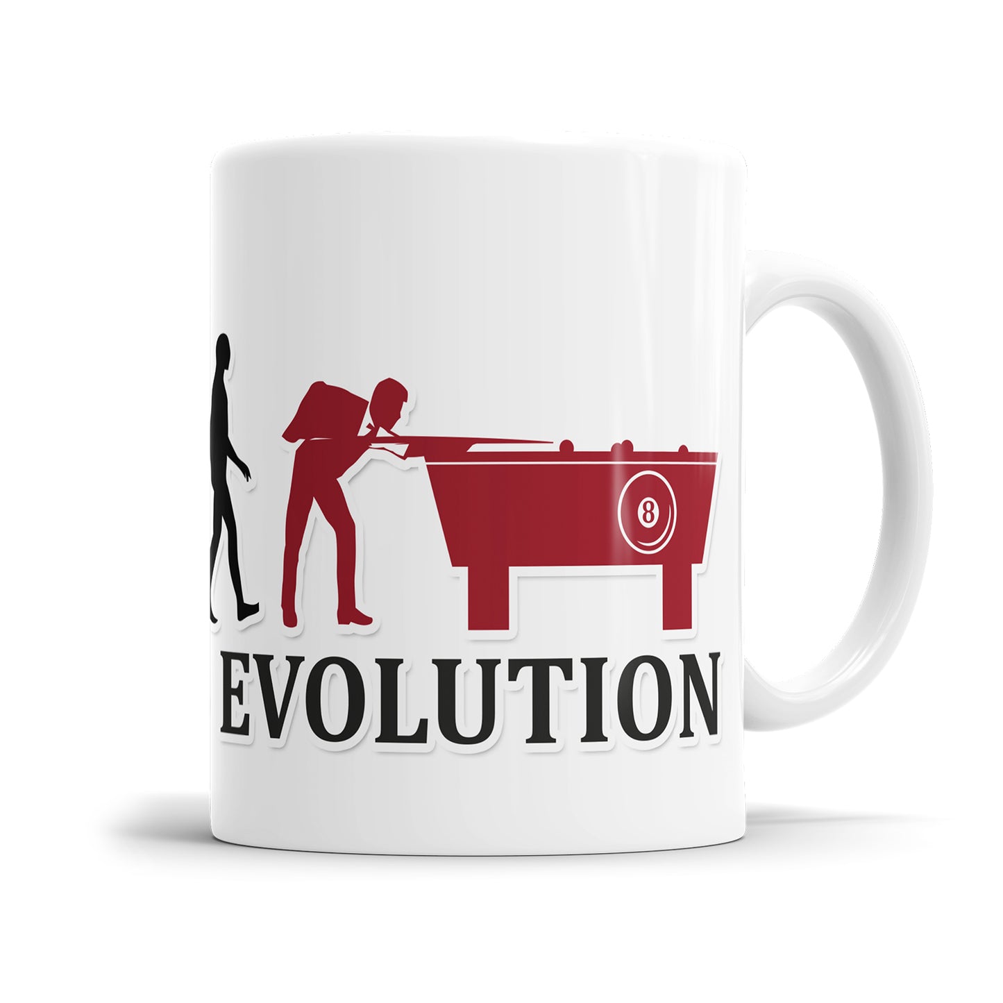 Billard Evolution Tasse - Geschenkidee für Billardspieler