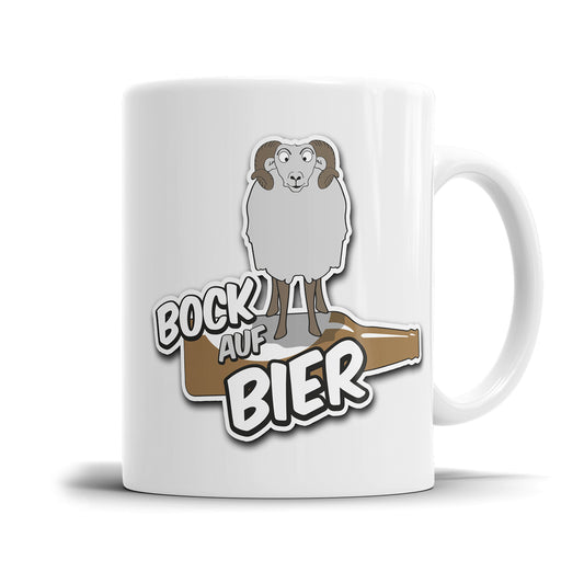 Lustige Sprüche Tasse - Bock auf Bier - Geschenkidee - Fulima