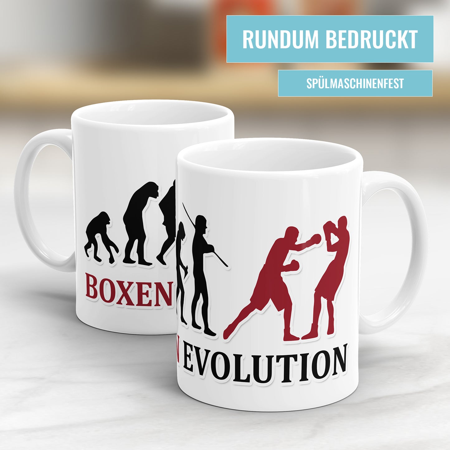 Boxen Evolution Tasse - Geschenkidee für Boxer
