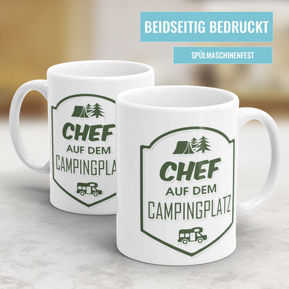 Chef auf dem Campingplatz - Camping Tasse