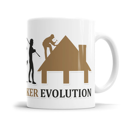 Dachdecker Evolution Tasse - Geschenkidee für Dachdecker