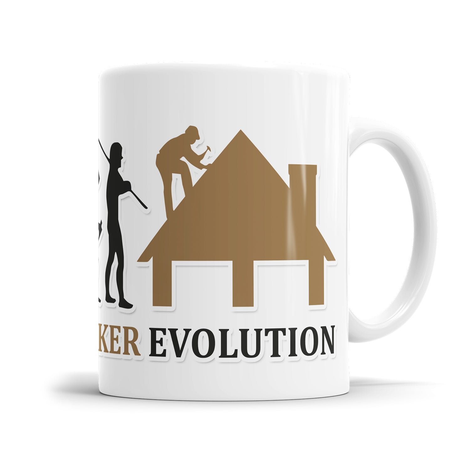 Dachdecker Evolution Tasse - Geschenkidee für Dachdecker - Fulima