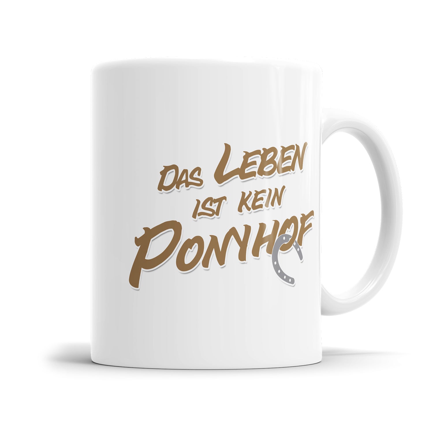 Lustige Tasse mit Spruch - Das Leben ist kein Ponyhof - Geschenkidee - Fulima