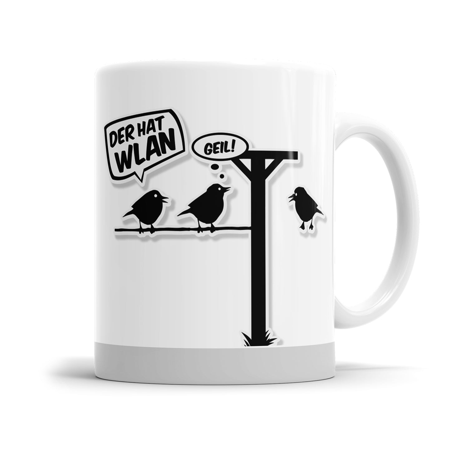 Tasse mit Spruch Lustige Sprüche Tasse Der hat Wlan Geil