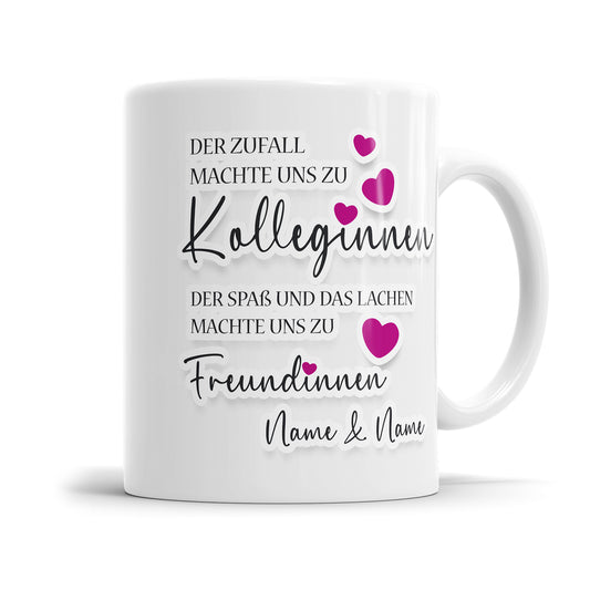 Personalisierte Tasse - Der Zufall machte uns zu Kolleginnen - Geschenk für Arbeitskollegin - Fulima