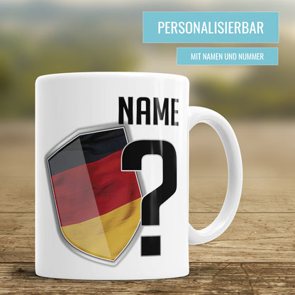 Deutschland Fan Tasse - Personalisiert mit Namen und Nummer - Fulima