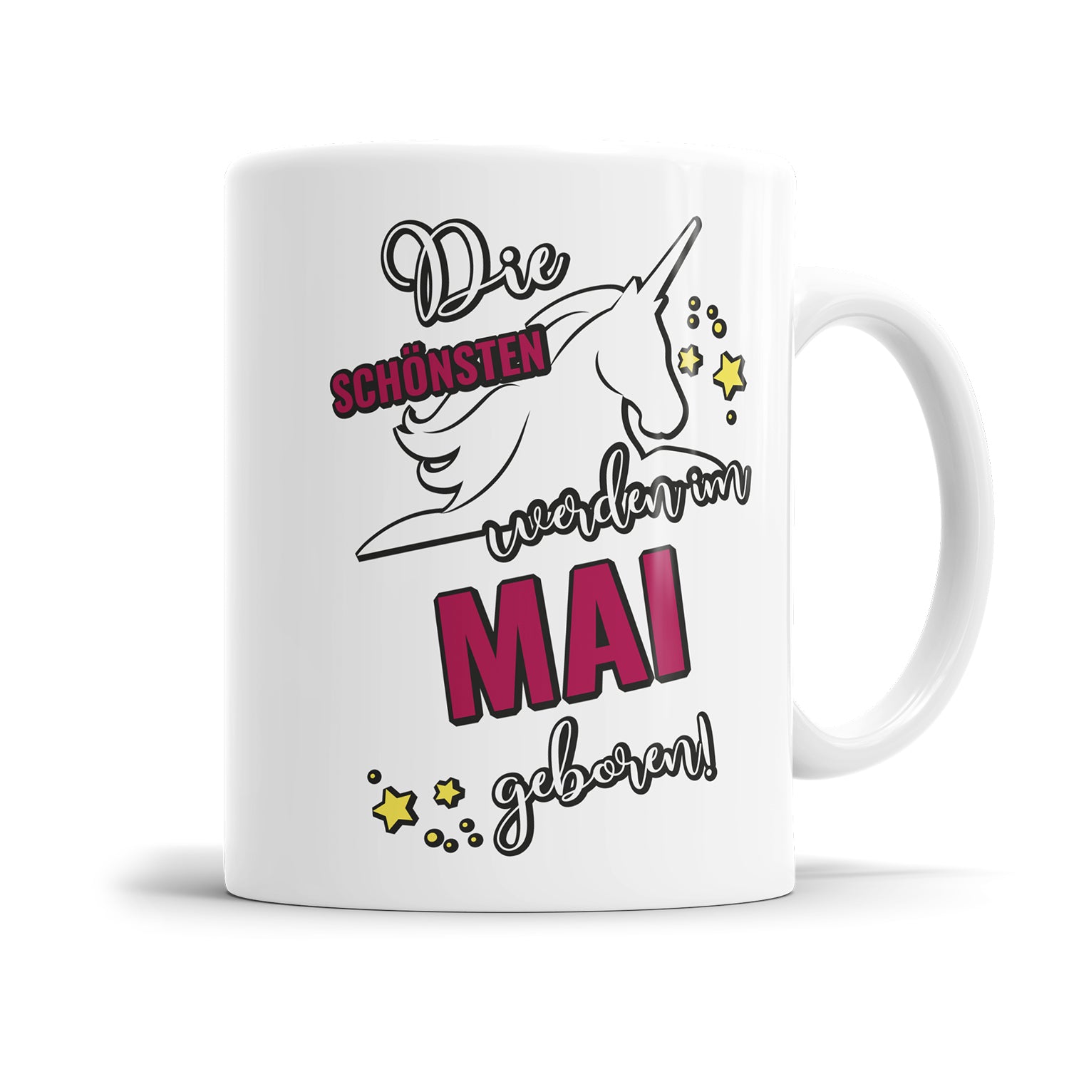 Die schönsten werden im Mai geboren Einhorn Geburtstag Tasse - Fulima