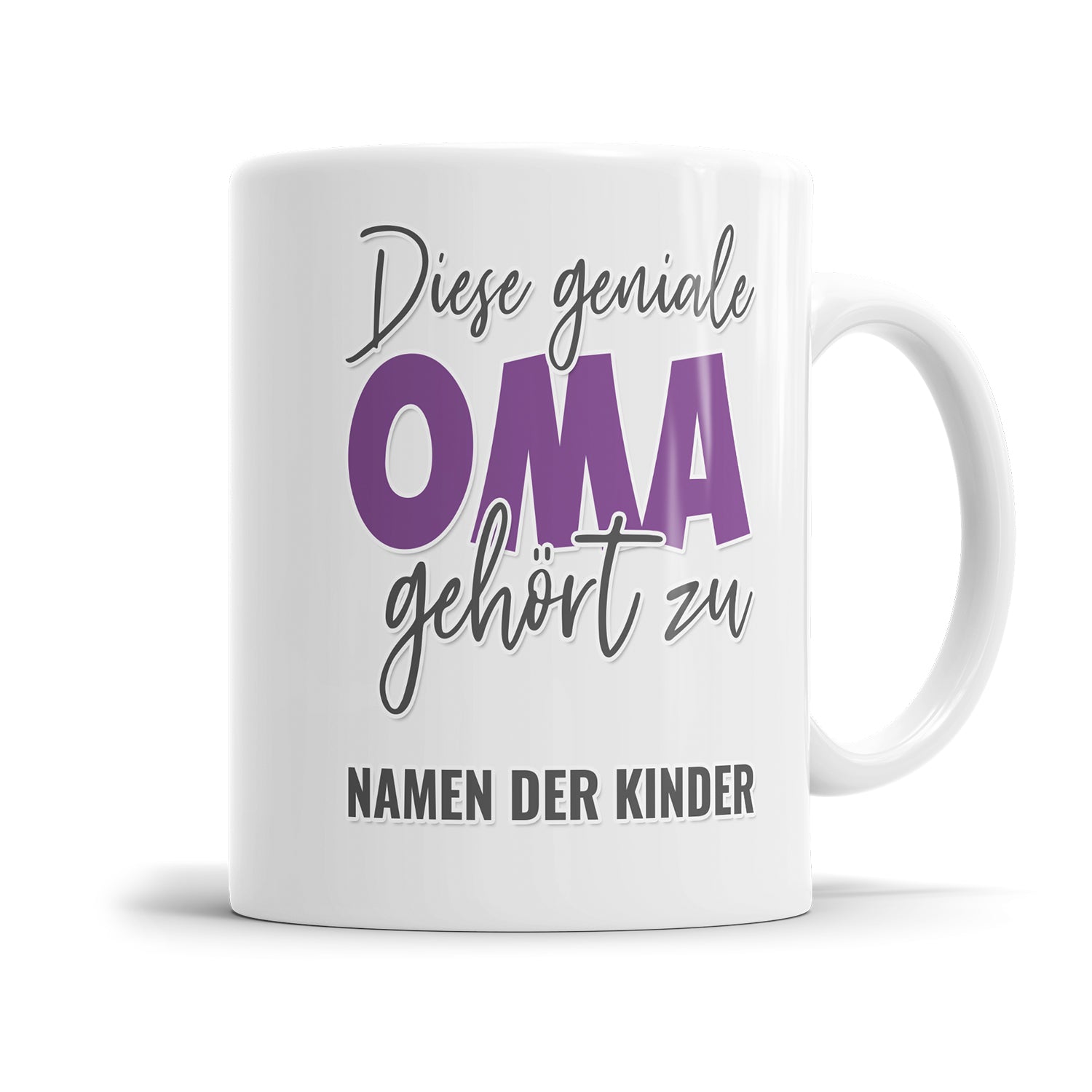 Tasse für Oma - Diese geniale Oma gehört zu personalisiert mit Namen der Enkel Fulima