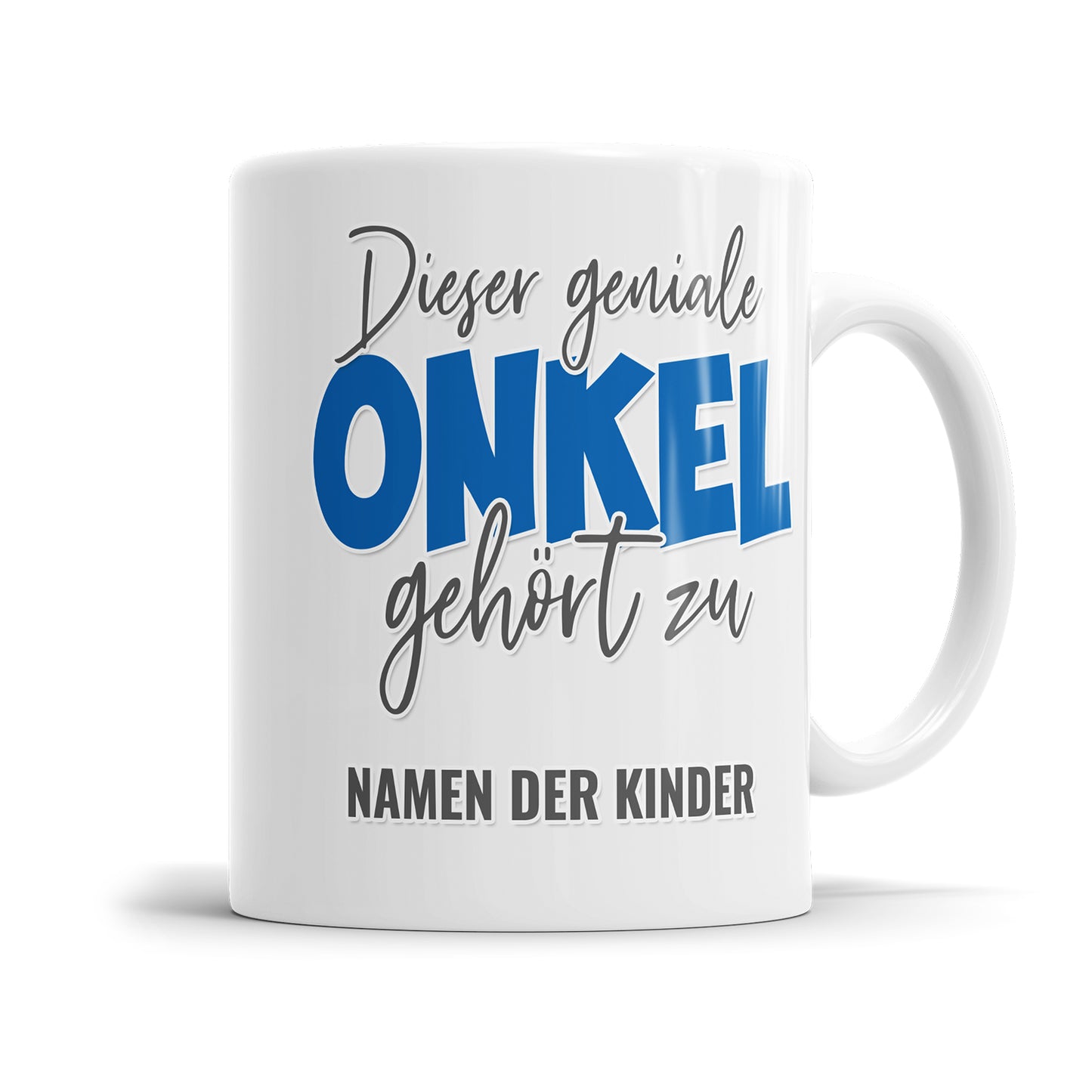 Dieser geniale Onkel gehört zu personalisiert mit Namen der Kinder Tasse