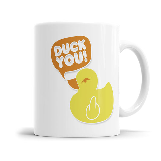 Lustige Sprüche Tasse - "Duck You" Quietsche-Entchen - Geschenkidee - Fulima