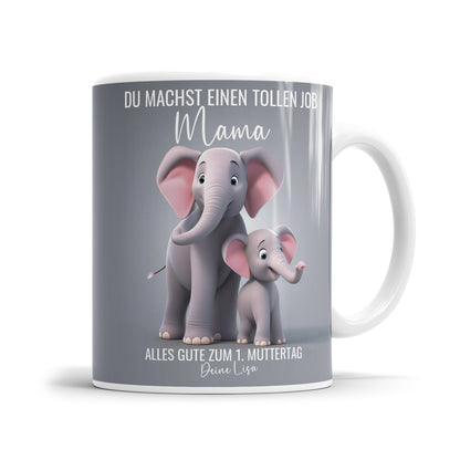Personalisierte Tasse – Du machst einen tollen Job Mama – Alles Gute zum 1. Muttertag - Fulima