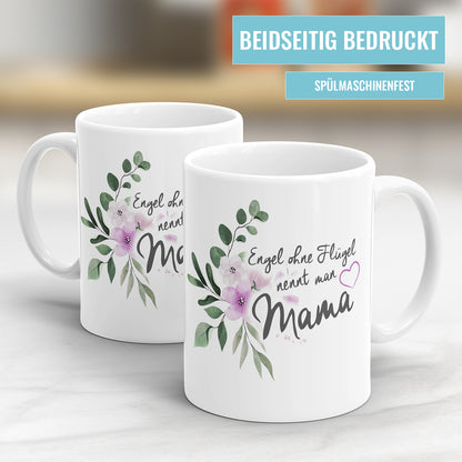 Tasse Engel ohne Flügel nennt man Mama - Geschenkidee für Mama - Fulima
