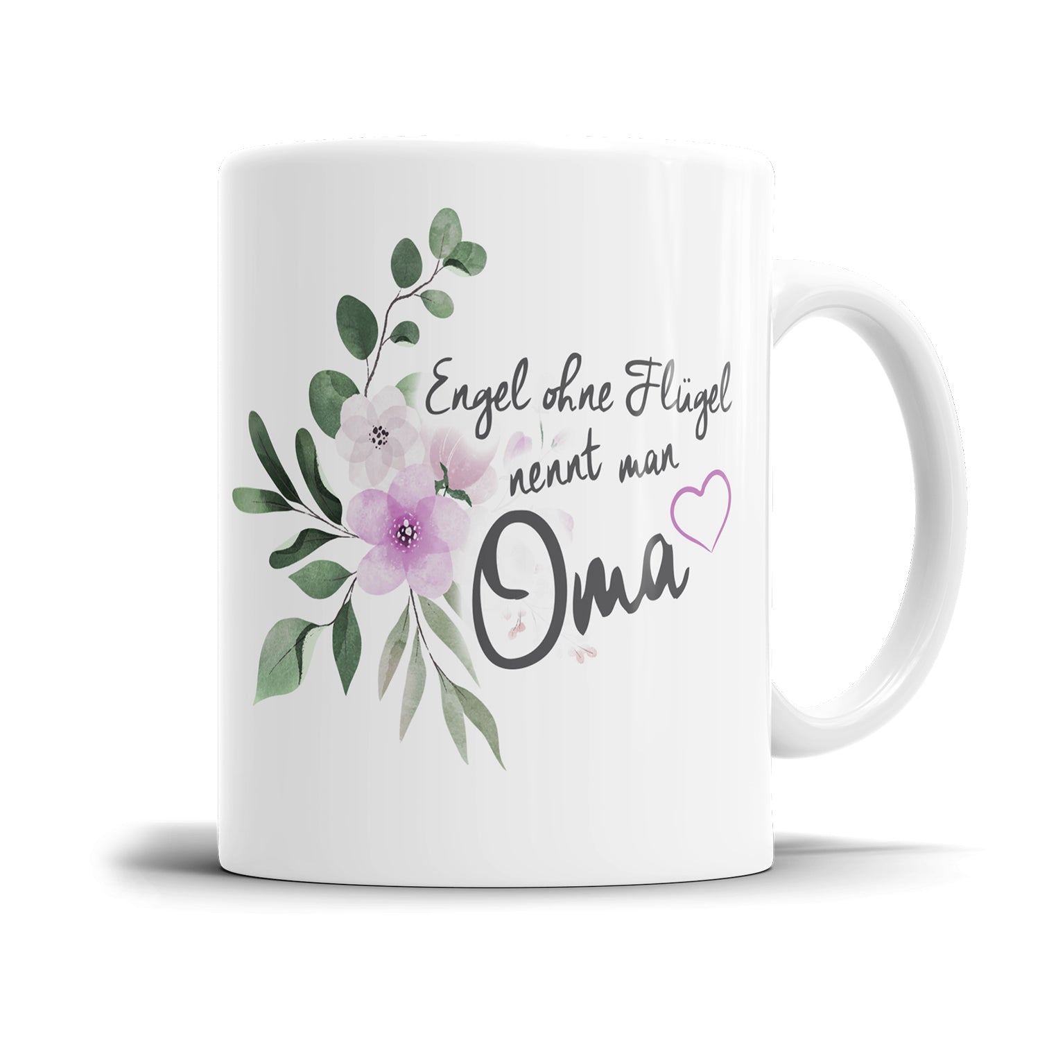 Engel ohne Flügel nennt man Oma mit Blumen - Oma Tasse - Fulima