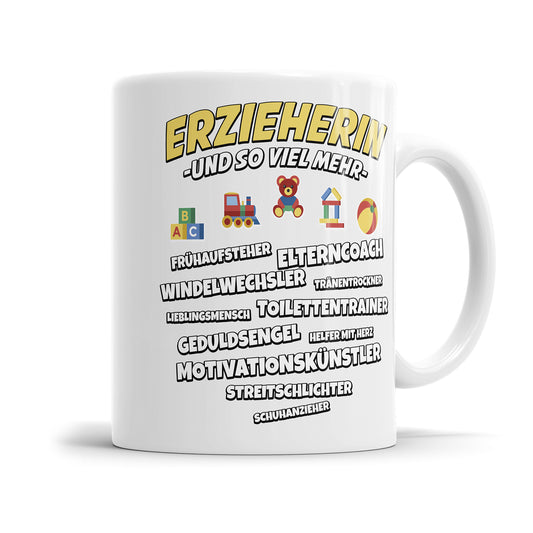 Erzieherin und so viel mehr - Erzieherin Tasse - Fulima