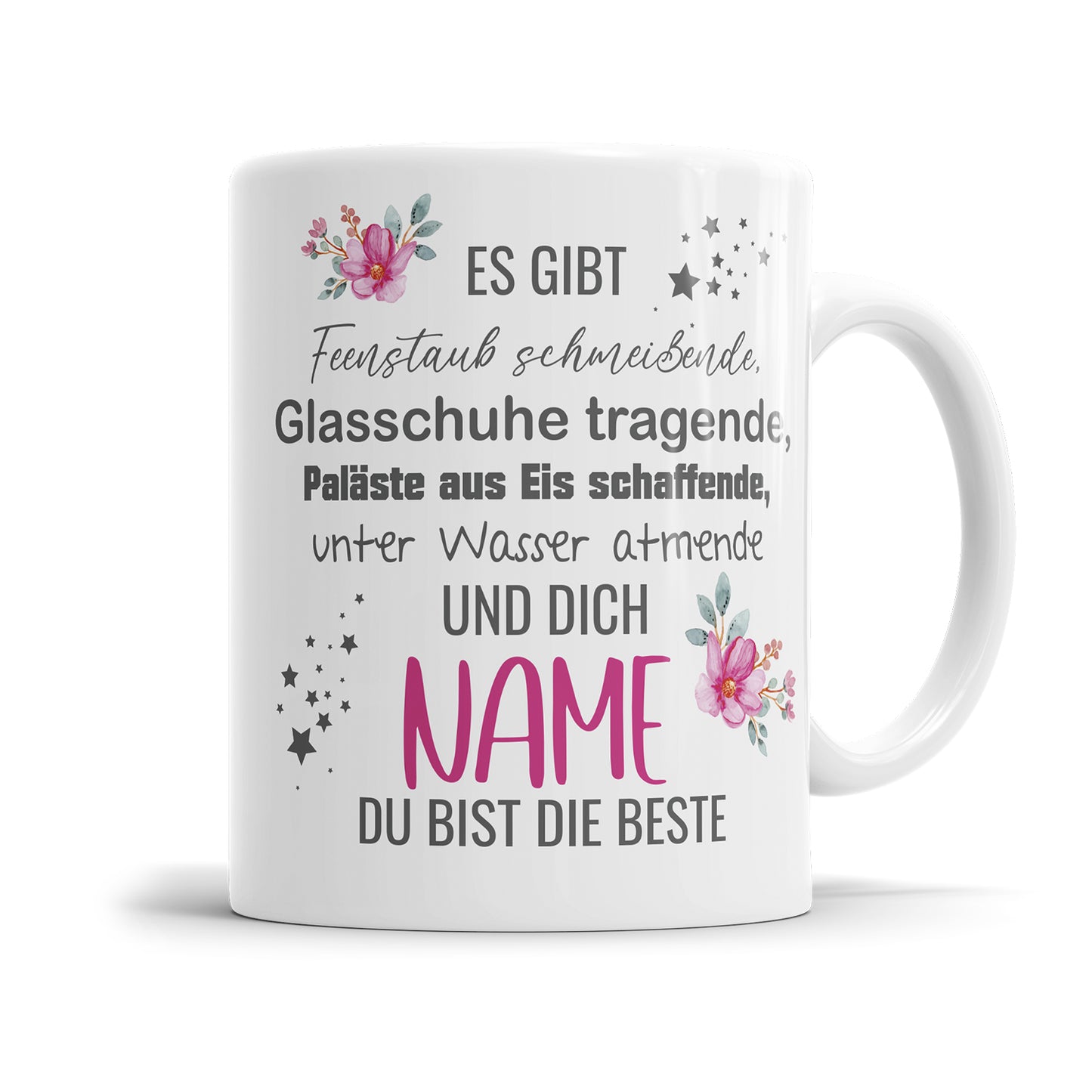 Tasse mit Namen - Es gibt Feenstaub schmeißende und Dich personalisiert mit Namen - Fulima