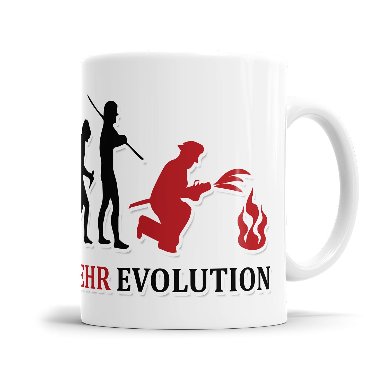 Feuerwehr Evolution Tasse - Geschenkidee für Feuerwehrmann - Fulima