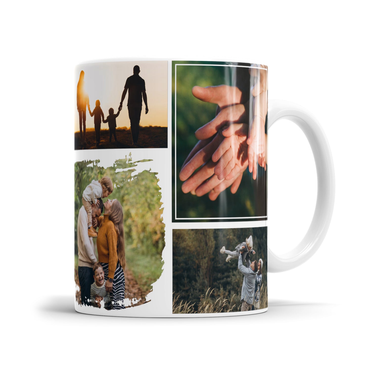 Individuelle Fototasse mit 7-Fotos-Collage und persönlichem Text - Ein einzigartiges Geschenk für jeden Anlass! - Fulima