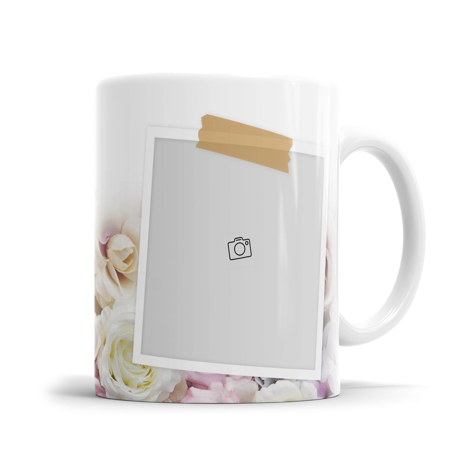 Fototasse Vorlage mit persönlichem Text Rosenmuster - Ein einzigartiges Geschenk für jeden Anlass! - Fulima