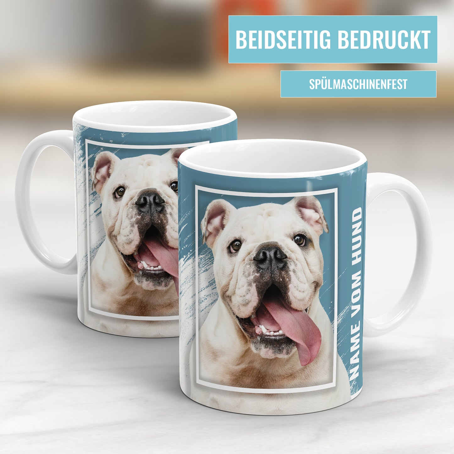 Hundeliebhaber Tasse - Personalisierte Hundetasse mit Foto und Namen